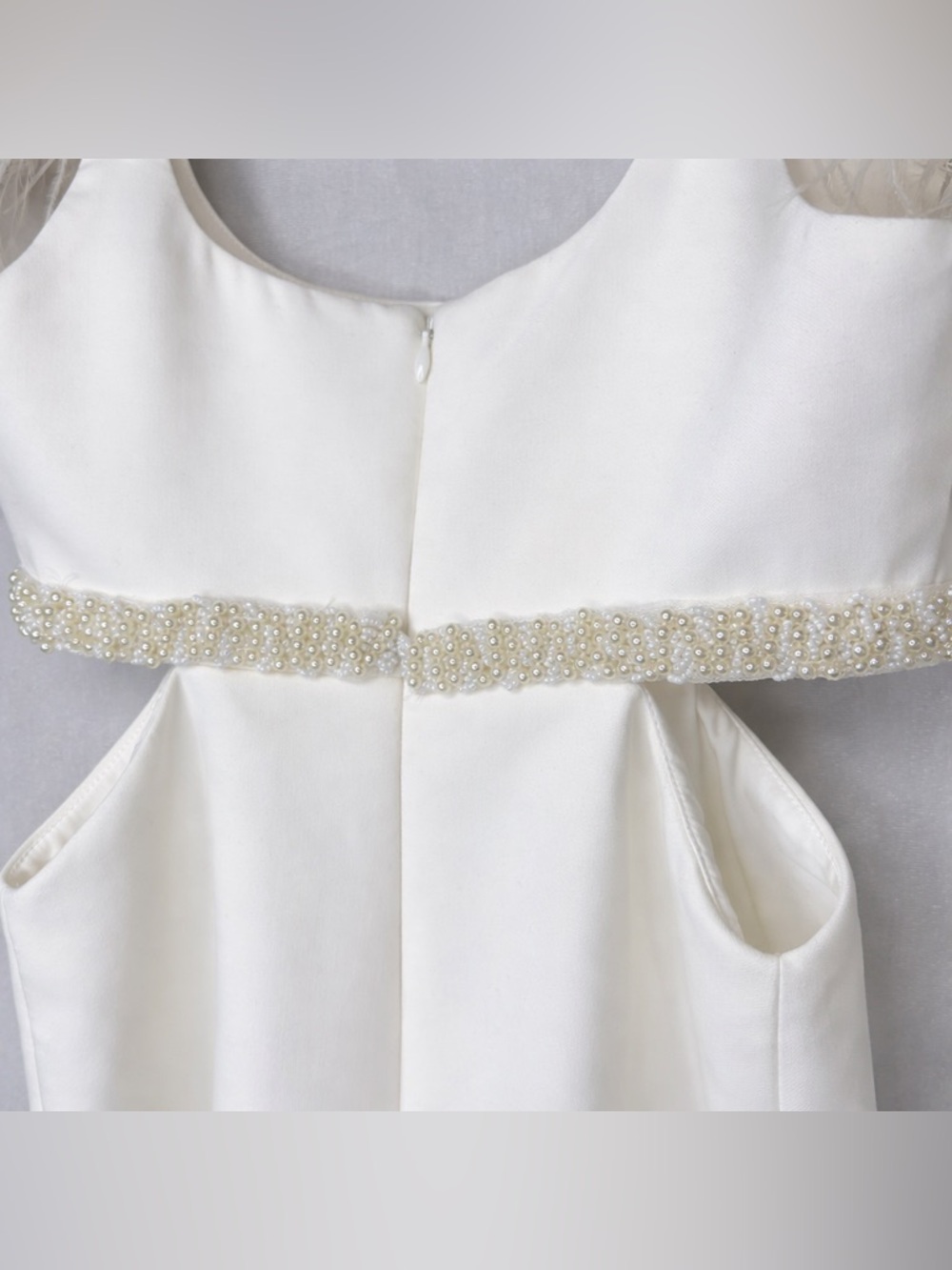 Likely Taliah Feather Pearl Beaded Cut Out Mini Dress - Picture 10 of 12